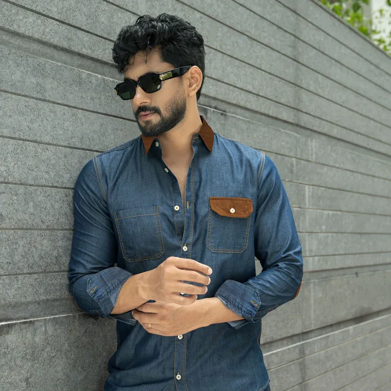Blue  Contrast Denim