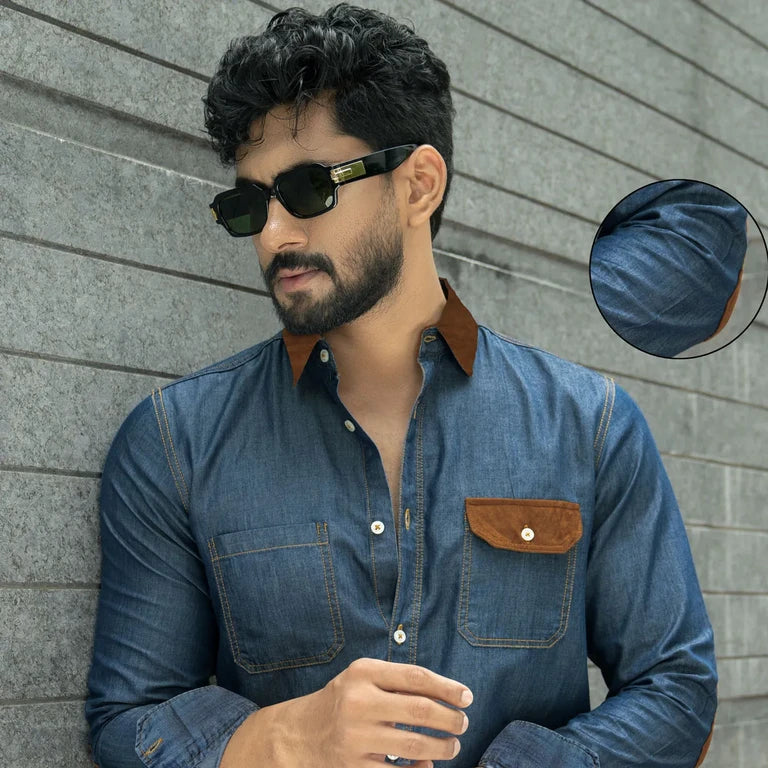 Blue  Contrast Denim - Image 2